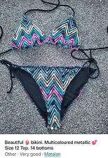 Multicoloured metallic bikini for sale  MANCHESTER