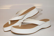 Reformation Zayne White Leather Platform Thong NEW Womens Premium Sandals for sale  Shipping to South Africa