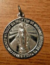 Used, Antique Catholic Miraculous Medal, Sterling Silver #6 for sale  Caledonia