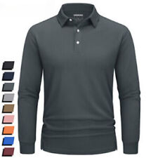 Usado, Camisa polo masculina de manga comprida secagem rápida leve casual esportiva top comprar usado  Enviando para Brazil