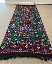 Manta de chal rebozo bordado floral mexicano colorido hecho a mano 78x31 segunda mano  Embacar hacia Mexico
