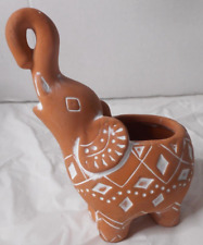 Mini maceta suculenta maceta de cerámica de terracota blanca elefante tronco 5 1/2" T segunda mano  Embacar hacia Argentina
