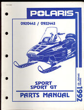 1992 POLARIS SPORT & SPORT GT SNOWMOBILE PARTS MANUAL for sale  Findlay
