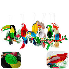 6 piezas Papel de loro colgante para aves tropicales panal decoración de fiesta hawaiana colorida segunda mano  Embacar hacia Argentina