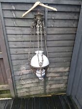 Vintage Suspension Oil Lamp Ceiling Light dutch??? untested house clearance  for sale  Shipping to South Africa