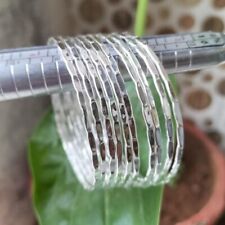 Handmade 10 Set Of Bangles Solid 925 Sterling Silver Anniversary Bangle's SA-449 for sale  Shipping to South Africa