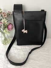 Radley Black Leather Pockets Cross body/Messenger/Shoulder Bag. New without tags, used for sale  RICHMOND