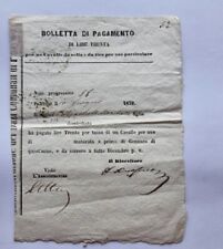 1870 bolletta per usato  Palermo