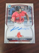 Tarjeta de autógrafos Kristian Campbell 2023 Bowman cromada borrador Boston Cda-kca segunda mano  Embacar hacia Argentina