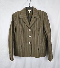 Jaqueta blazer feminina J. Jill texturizada verde algodão leve tamanho 12 comprar usado  Enviando para Brazil