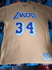 Usado, Camiseta Mitchell & Ness Shaquille O'Neal NBA Lakers tamanho XL dourada!!! comprar usado  Enviando para Brazil