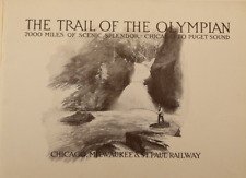 Antiguo libro de fotografía en blanco y negro de Trail of the Olympian Railway 1917, usado segunda mano  Embacar hacia Argentina