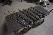 6 PAIR OF BLACKSMITH TONGS FOR FORGING BLACKSMITHING ANVIL - NO RESERVE for sale  Shipping to South Africa