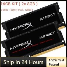 Used, Kingston HyperX Impact DDR3L 1600MHz 16GB (2x 8GB) PC3L-12800S Laptop Memory RAM for sale  Shipping to South Africa