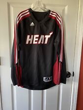 Miami HEAT~ NBA Adidas Camisa de Calentamiento Med. Manga Larga Negro Rojo ClimaCool, usado segunda mano  Embacar hacia Argentina