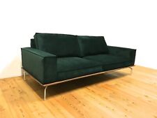 Hjort Knudsen Sofa Dreisitzer Couch Stoff Samt Dunkel Grün Danish Design Neu comprar usado  Enviando para Brazil