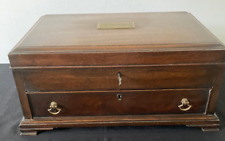 HENKEL HARRIS JEWELRY CHEST - MAHOGANY - 18"x12"x9"  - CIRCA 1960s for sale  Shipping to South Africa