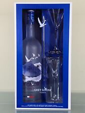 Vodka GANSO GRIS 1,75 L botella vacía caja de regalo con martini y varilla de agitación de vidrio mezclador, usado segunda mano  Embacar hacia Argentina