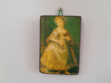 Vintage Wall Hanging Plaque Victorian Style Girl Wood Art Picture Wall Decor, used for sale  Shipping to South Africa