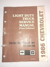 GM Service Manual Light Duty Truck Chevrolet 1986 na sprzedaż  Wysyłka do Poland