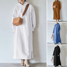 Vestido moletom com capuz maxi pulôver feminino manga longa lã com capuz solto comprar usado  Enviando para Brazil