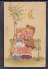 Cartolina bambini panchina usato  Italia