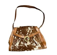 Renzo Costa Women’s Brown Leather Animal Print Handbag Purse As Is, used for sale  Shipping to South Africa