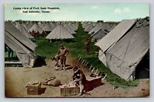 Antiguas tiendas de campaña para soldados de caballería con vista al campamento Fort Sam Houston suministros de día largo segunda mano  Embacar hacia Argentina