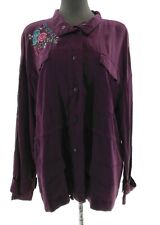 Used, Kelly Renee Womens Plus Purple Snap Front Top Casual Size XXXL for sale  Shipping to South Africa