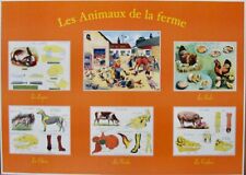 une affiche moderne de 6 affiches scolaires école rossignol animaux de la ferme d'occasion  Arras