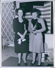 1949 Mrs Otto Bach Mrs Edward V Dunklee Smiling Flag Historic Photo 8X10, used for sale  Shipping to South Africa