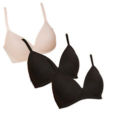 3 PACK - Ex M&S Non Wired Full Cup T-Shirt Bra in Black and Nude Size 32 - 38 for sale  Shipping to South Africa