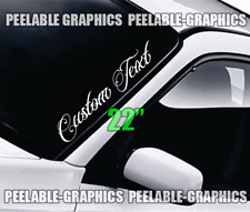 CUSTOM TEXT Script VERTICAL Windshield Vinyl Side Decal Sticker Car Truck Boat A for sale  Shipping to South Africa