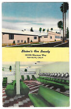 Cartão postal de linho Van Nuys CA Califórnia Staber's para salão de beleza cabeleireiro comprar usado  Enviando para Brazil