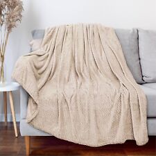 Ivory fleece blanket for sale  La Verne