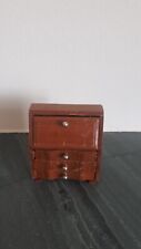 Vintage Wooden Dolls House Bureau Writing Desk 6.5cm High X 6cm Wide 3 Drawers  for sale  Shipping to South Africa