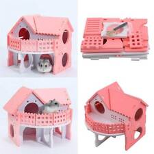 Cute Pet Nest Hamster House Rabbit Hedgehog High Hardness Animal Log Cabin SH for sale  Shipping to Ireland