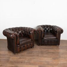 Pair chesterfield brown for sale  Round Top