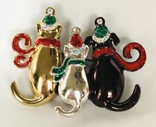 Christmas cat brooch for sale  Houston