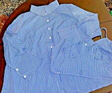 Conjunto de 2 peças feminino plus size 3XL novo em folha ~ blusa cropped listrada azul e branca comprar usado  Enviando para Brazil