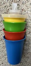 vintage tupperware bell tumblers neon pink for sale  Sykesville