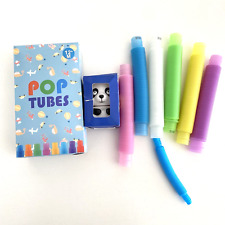 Lote de 16 peças brinquedos sensoriais de aprendizagem inquietação tubos pop infantis iluminam panda comprar usado  Enviando para Brazil