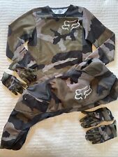 Fox MX Moto Motocross Dirtbike Camo Gear Jersey Pants Gloves Youth M 8-24  for sale  Shipping to South Africa
