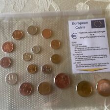 Monedas finales de Europa antes del euro y monedas iniciales en euros. Brillante sin circular como nuevo segunda mano  Embacar hacia Argentina