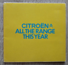 Citroen range brochure for sale  BOURNE