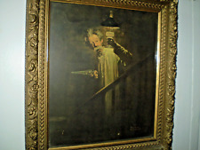 Vintage Norman Rockwell Framed 11 X 13" Print Old Man With A Gun for sale  Shipping to South Africa