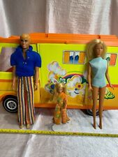 1970 MATTEL BARBIE COUNTRY CAMPER LOT INCLUDES MALIBU BARBIE, KEN AND SKIPPER for sale  Shipping to South Africa