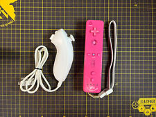 Controle remoto oficial Nintendo Wii Motion Plus com Nunchuck fabricante de equipamento original rosa branco testado comprar usado  Enviando para Brazil