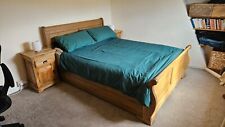 solid wood sleigh bed for sale  BELPER