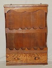 Estante de especias de madera con cajón mostrador montaje en pared superior, usado segunda mano  Embacar hacia Argentina